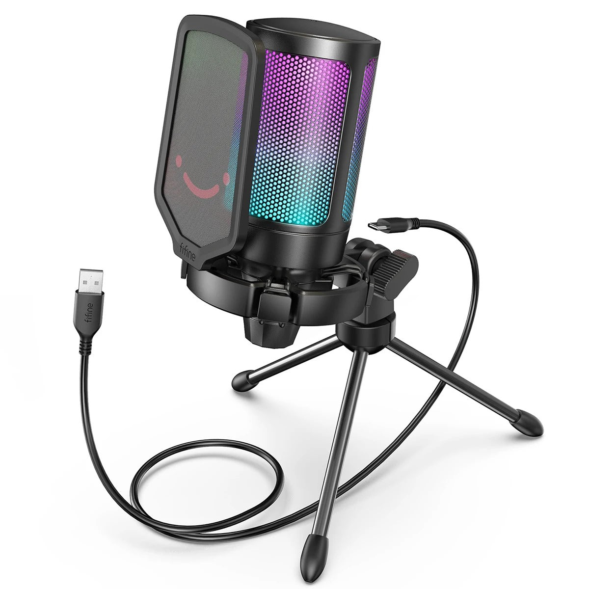 FIFINE Ampligame A6V USB Gaming Microphone with Pop Filter