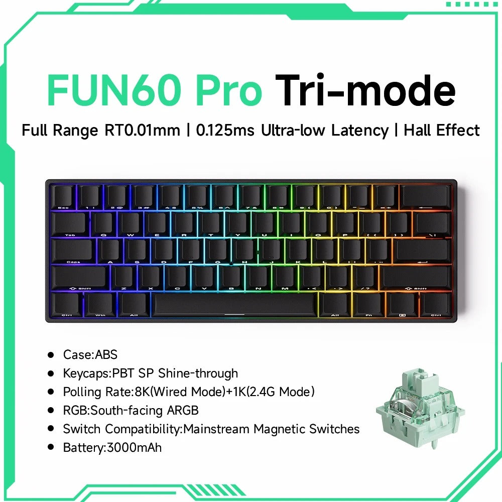 Akko MonsGeek FUN60 60% Magnetic Switch Gaming Keyboard