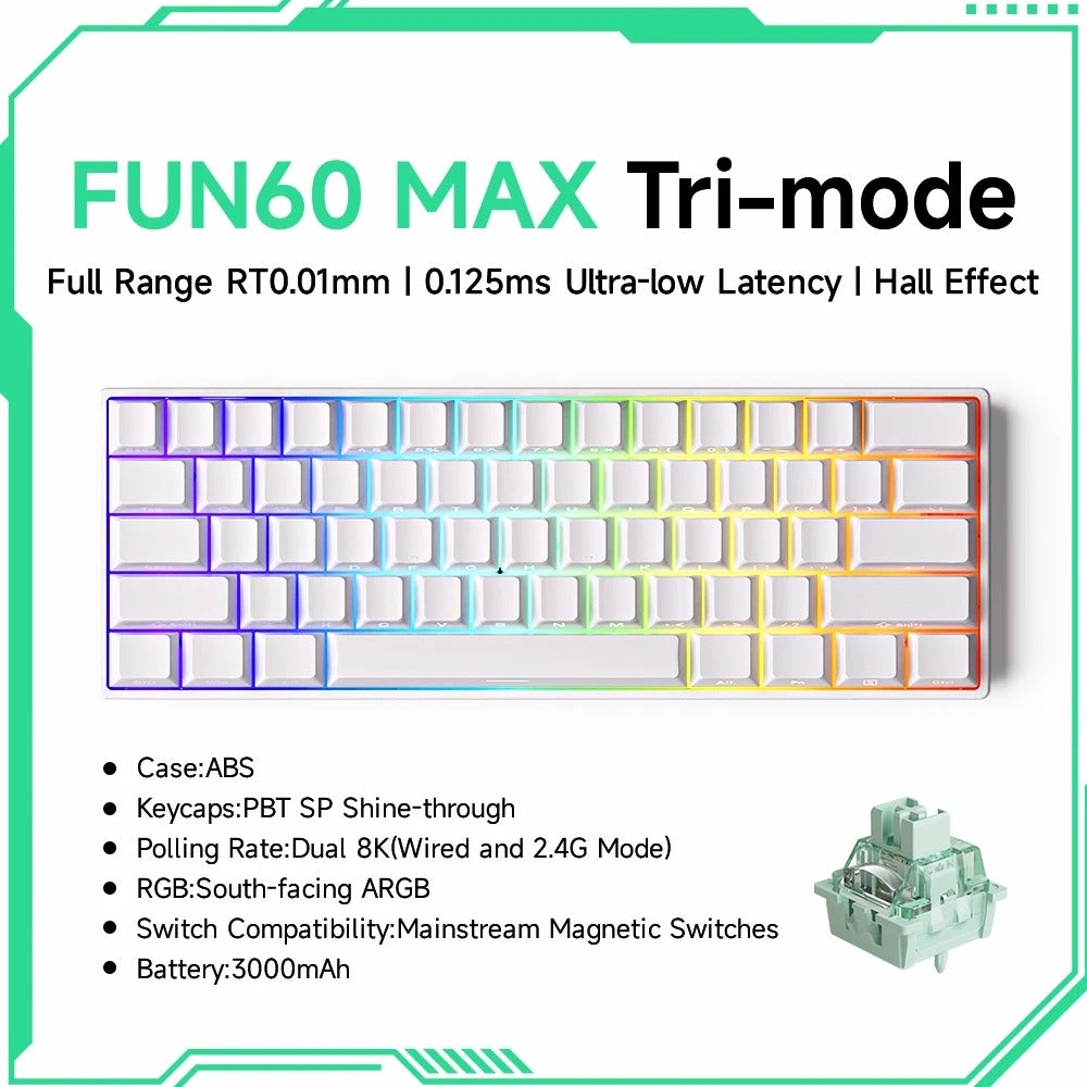 Akko MonsGeek FUN60 60% Magnetic Switch Gaming Keyboard