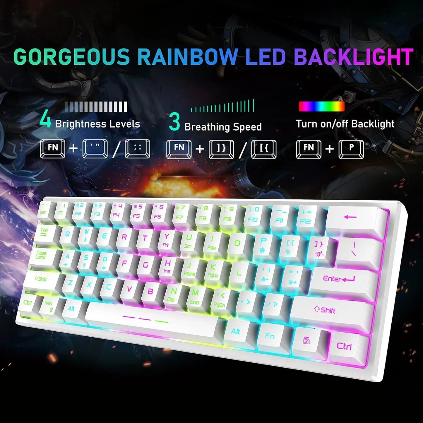 T61 Wireless 61-Key RGB Gaming Keyboard & Mouse Combo