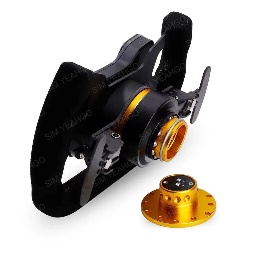 Sim Racing Rally Steering Wheel Hub with Button Box