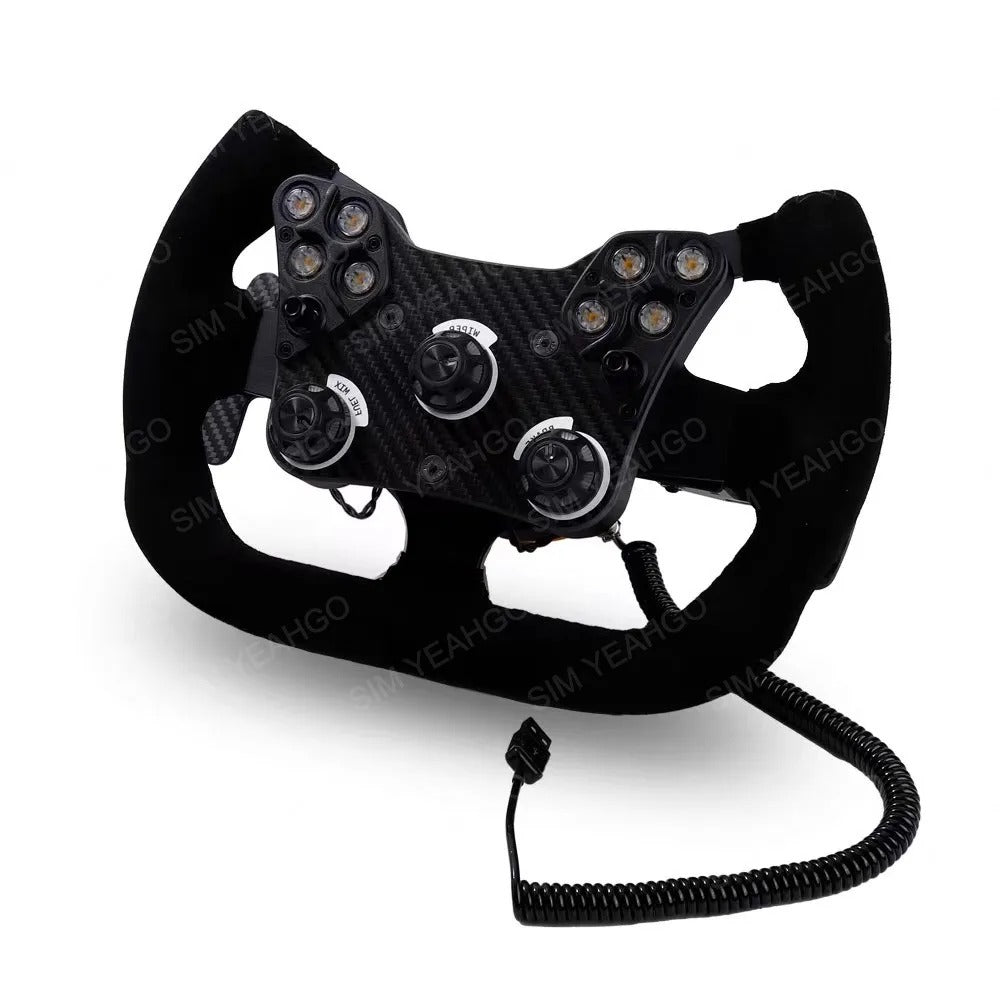 Sim Racing Rally Steering Wheel Hub with Button Box