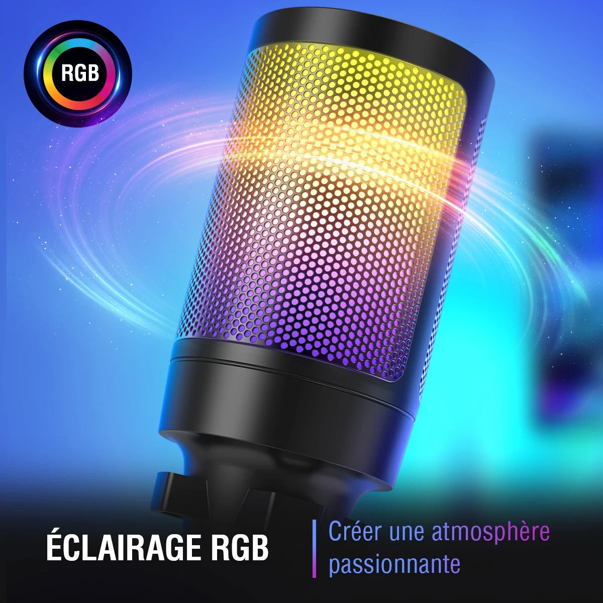 FIFINE Ampligame A6V USB Gaming Microphone with Pop Filter