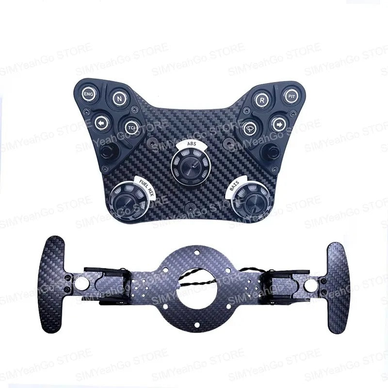 Sim Racing Rally Steering Wheel Hub with Button Box
