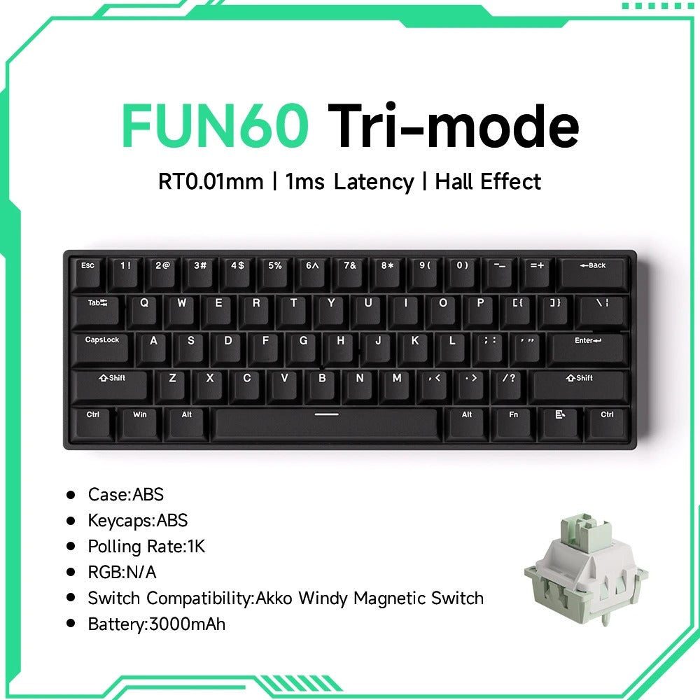 Akko MonsGeek FUN60 60% Magnetic Switch Gaming Keyboard