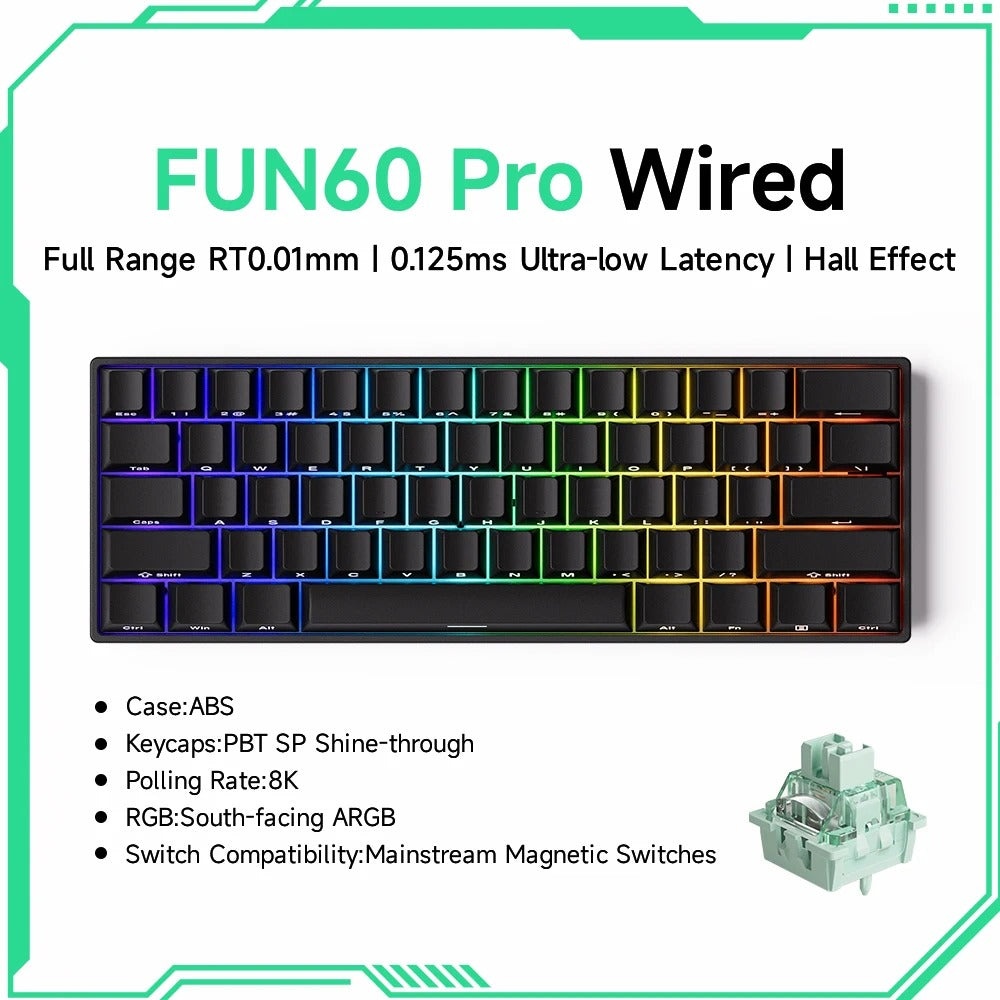 Akko MonsGeek FUN60 60% Magnetic Switch Gaming Keyboard