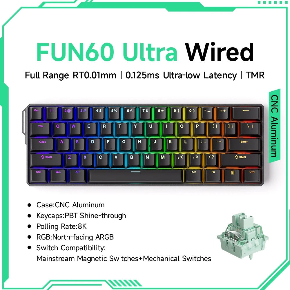 Akko MonsGeek FUN60 60% Magnetic Switch Gaming Keyboard