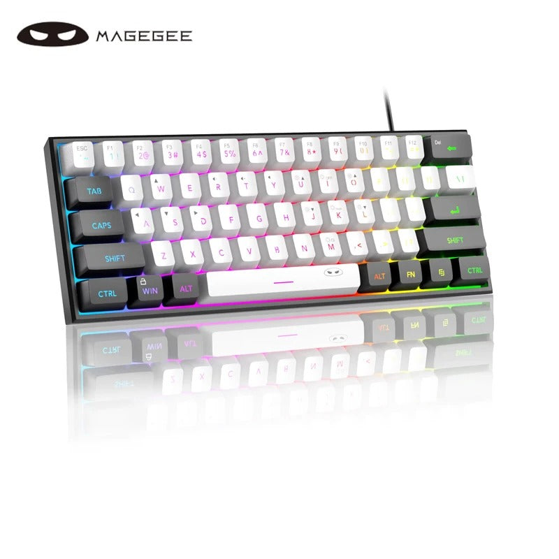 MageGee 60% Mini Gaming Keyboard, RGB Backlit 61-Key Compact