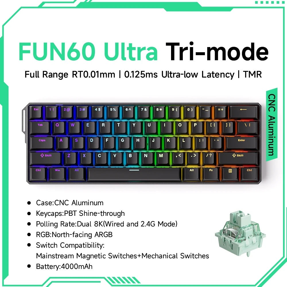 Akko MonsGeek FUN60 60% Magnetic Switch Gaming Keyboard