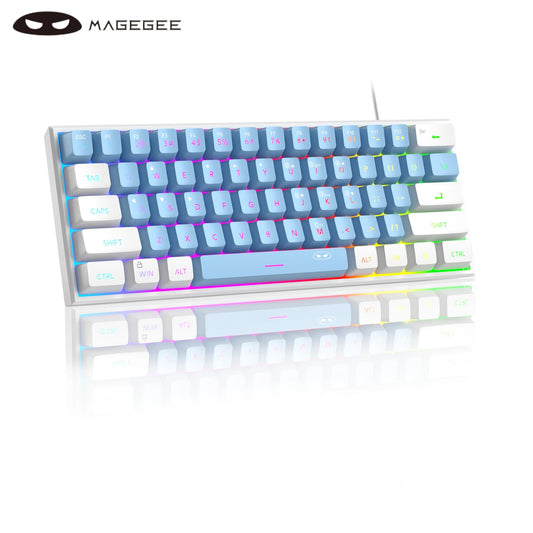 MageGee 60% Mini Gaming Keyboard, RGB Backlit 61-Key Compact