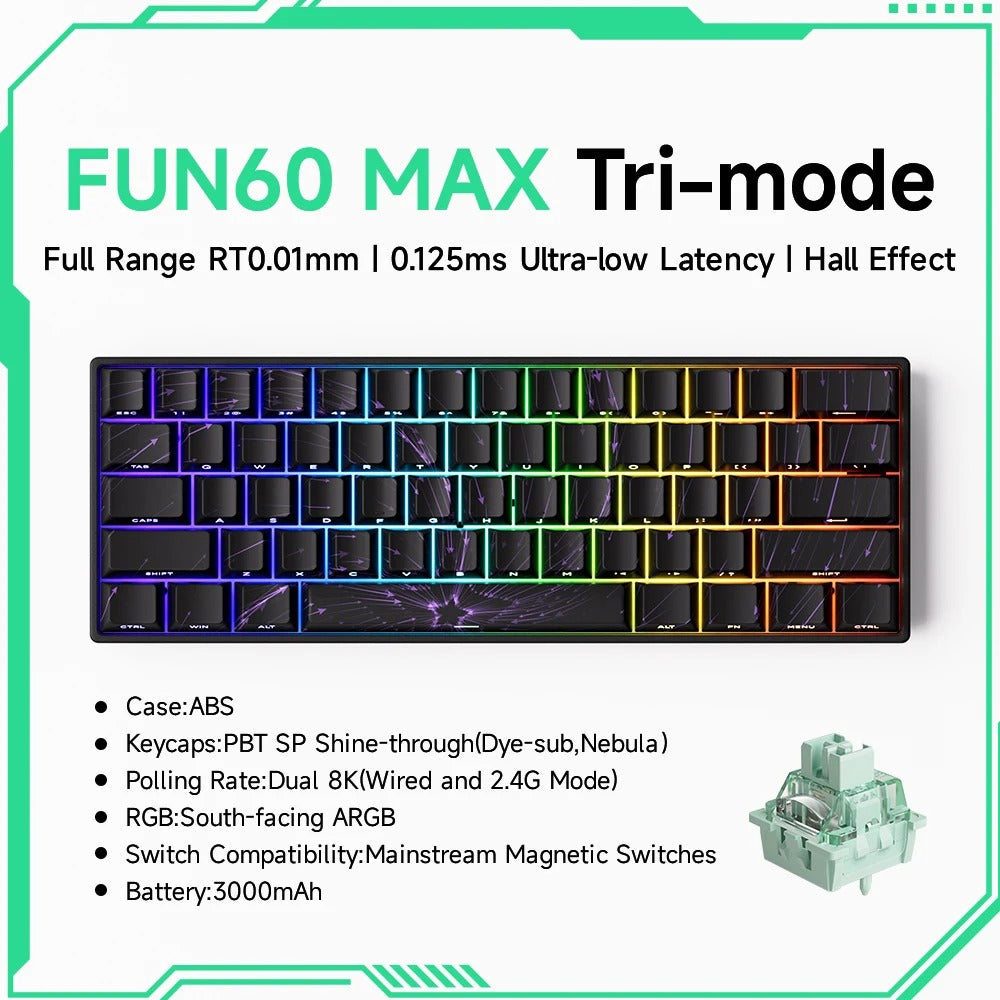 Akko MonsGeek FUN60 60% Magnetic Switch Gaming Keyboard