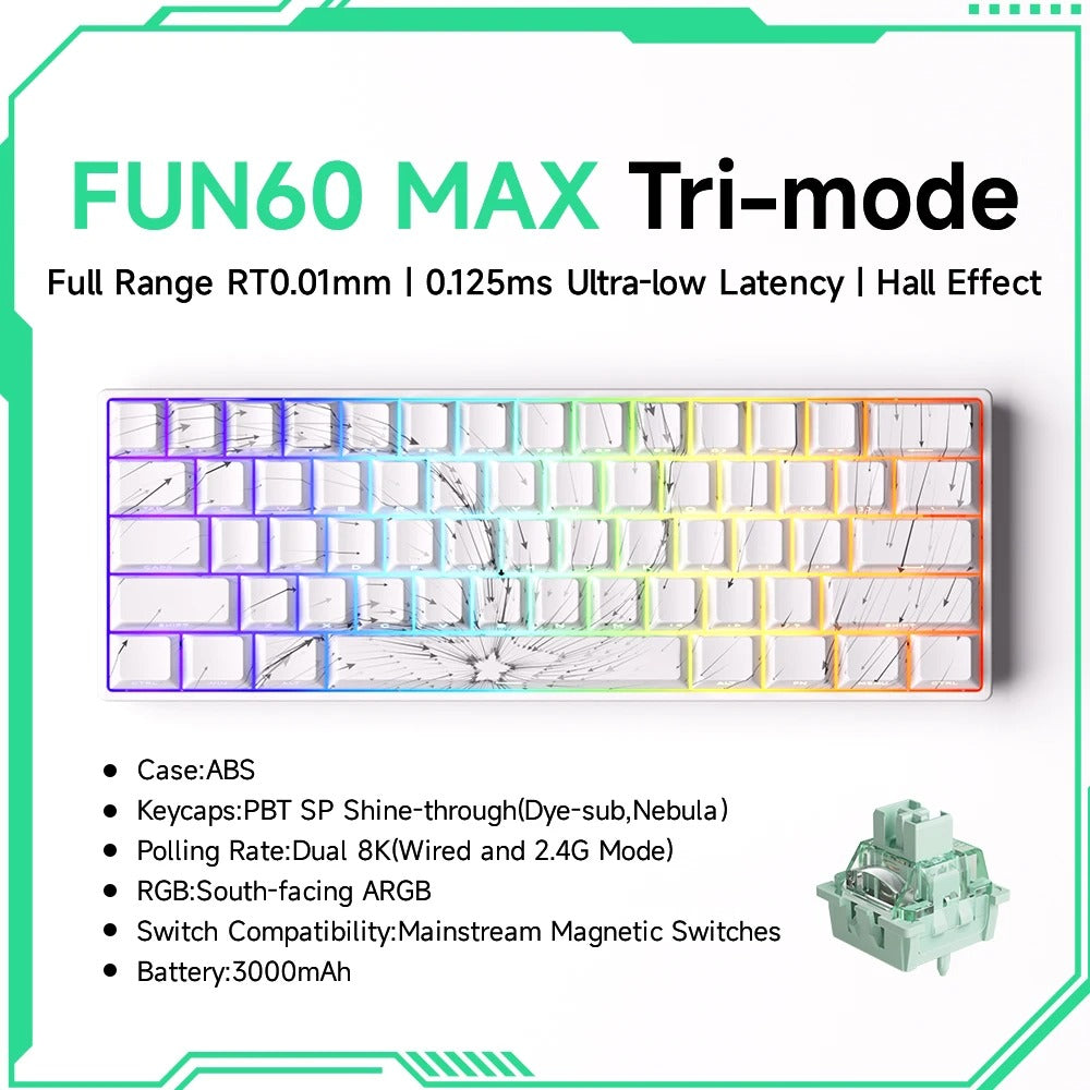 Akko MonsGeek FUN60 60% Magnetic Switch Gaming Keyboard