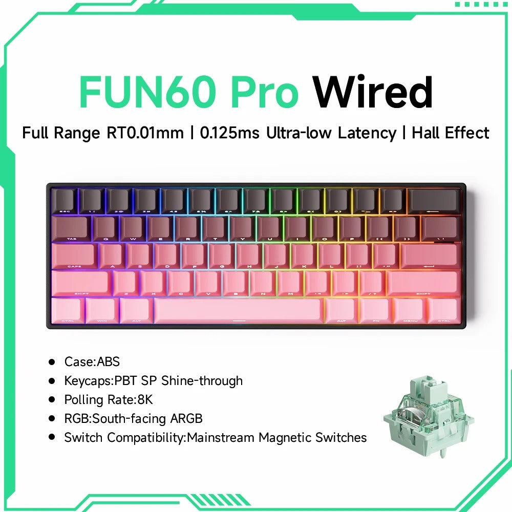 Akko MonsGeek FUN60 60% Magnetic Switch Gaming Keyboard