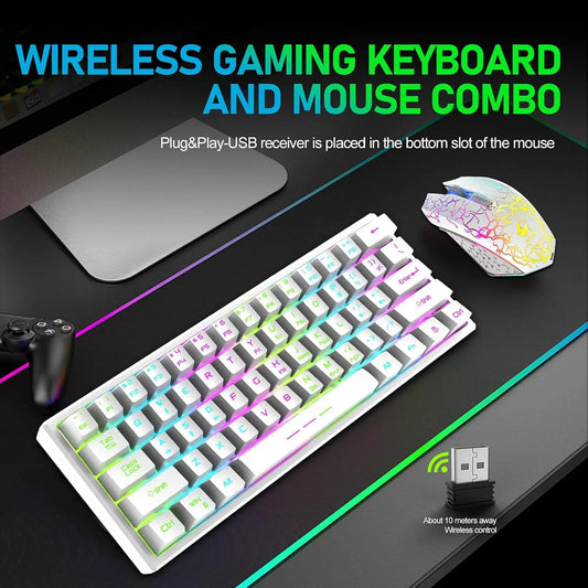 T61 Wireless 61-Key RGB Gaming Keyboard & Mouse Combo