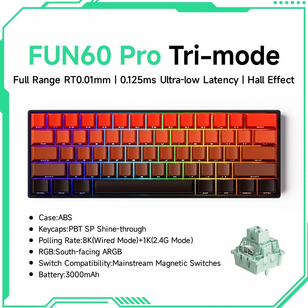 Akko MonsGeek FUN60 60% Magnetic Switch Gaming Keyboard