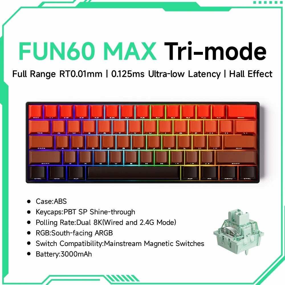 Akko MonsGeek FUN60 60% Magnetic Switch Gaming Keyboard