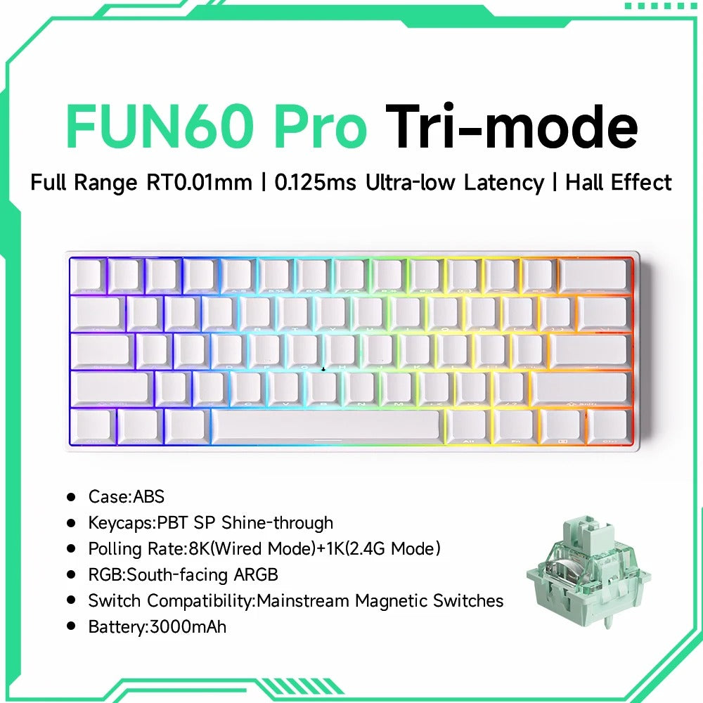 Akko MonsGeek FUN60 60% Magnetic Switch Gaming Keyboard