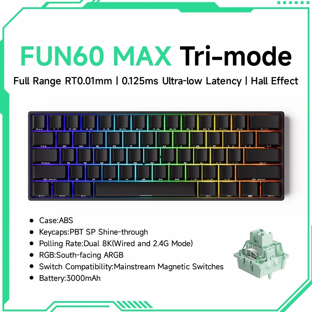 Akko MonsGeek FUN60 60% Magnetic Switch Gaming Keyboard