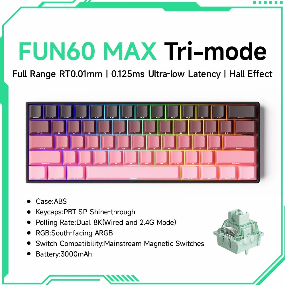Akko MonsGeek FUN60 60% Magnetic Switch Gaming Keyboard
