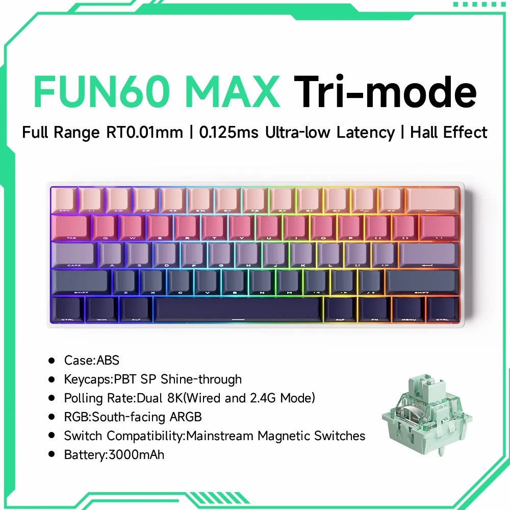 Akko MonsGeek FUN60 60% Magnetic Switch Gaming Keyboard