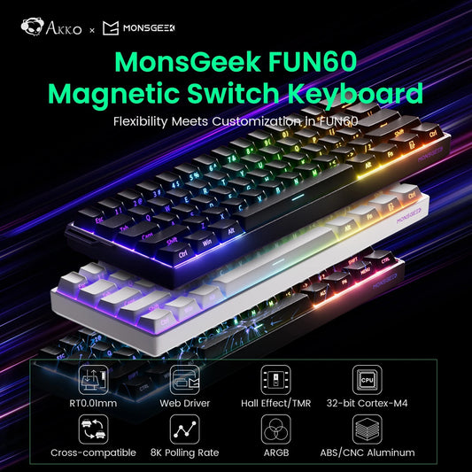 Akko MonsGeek FUN60 60% Magnetic Switch Gaming Keyboard