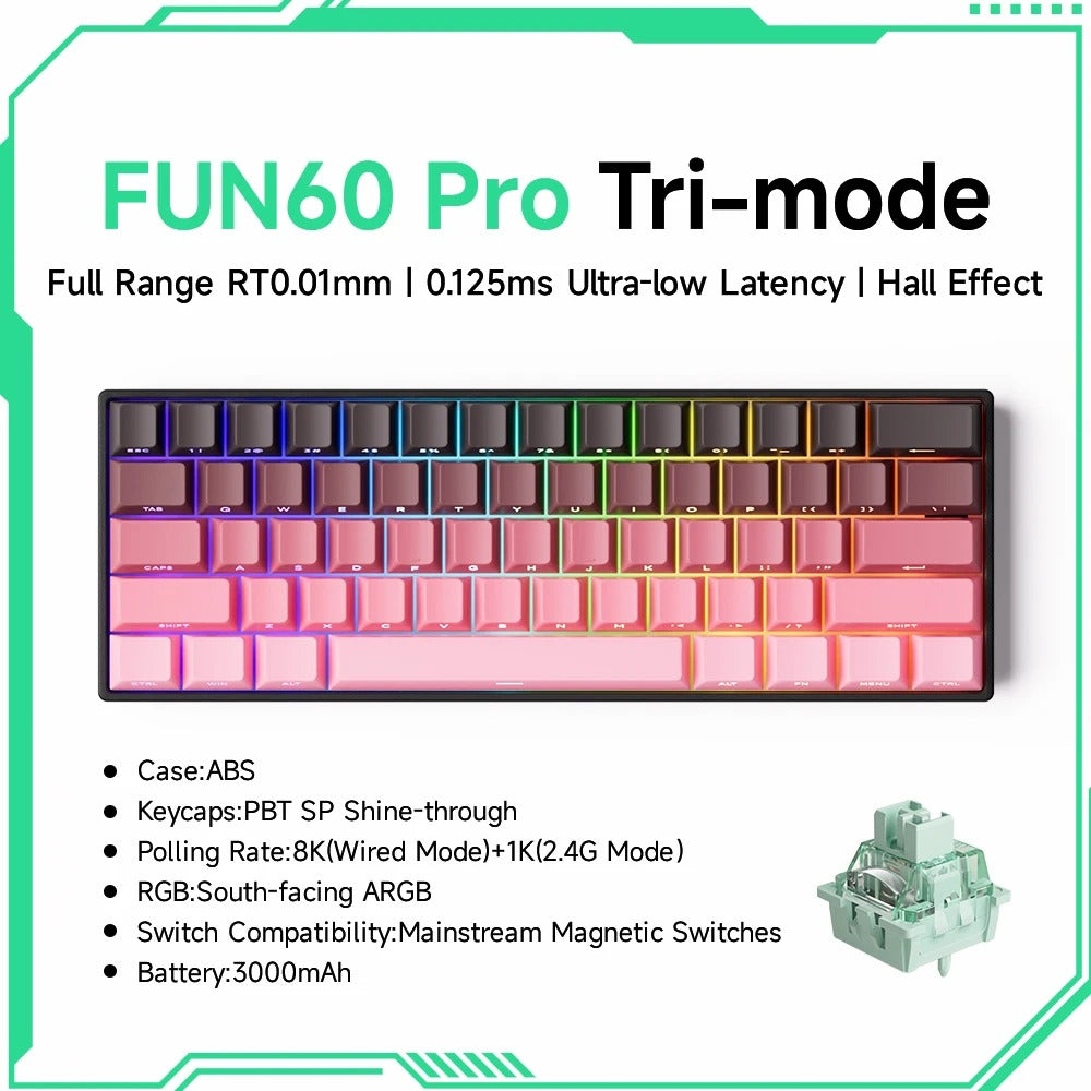 Akko MonsGeek FUN60 60% Magnetic Switch Gaming Keyboard