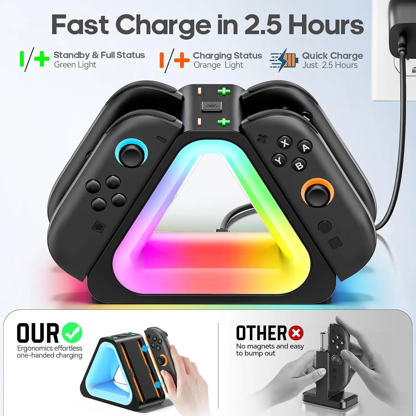 Switch 2 Joy-Con Charging Dock with Cable
