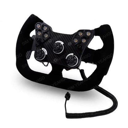 Sim Racing Rally Steering Wheel Hub with Button Box