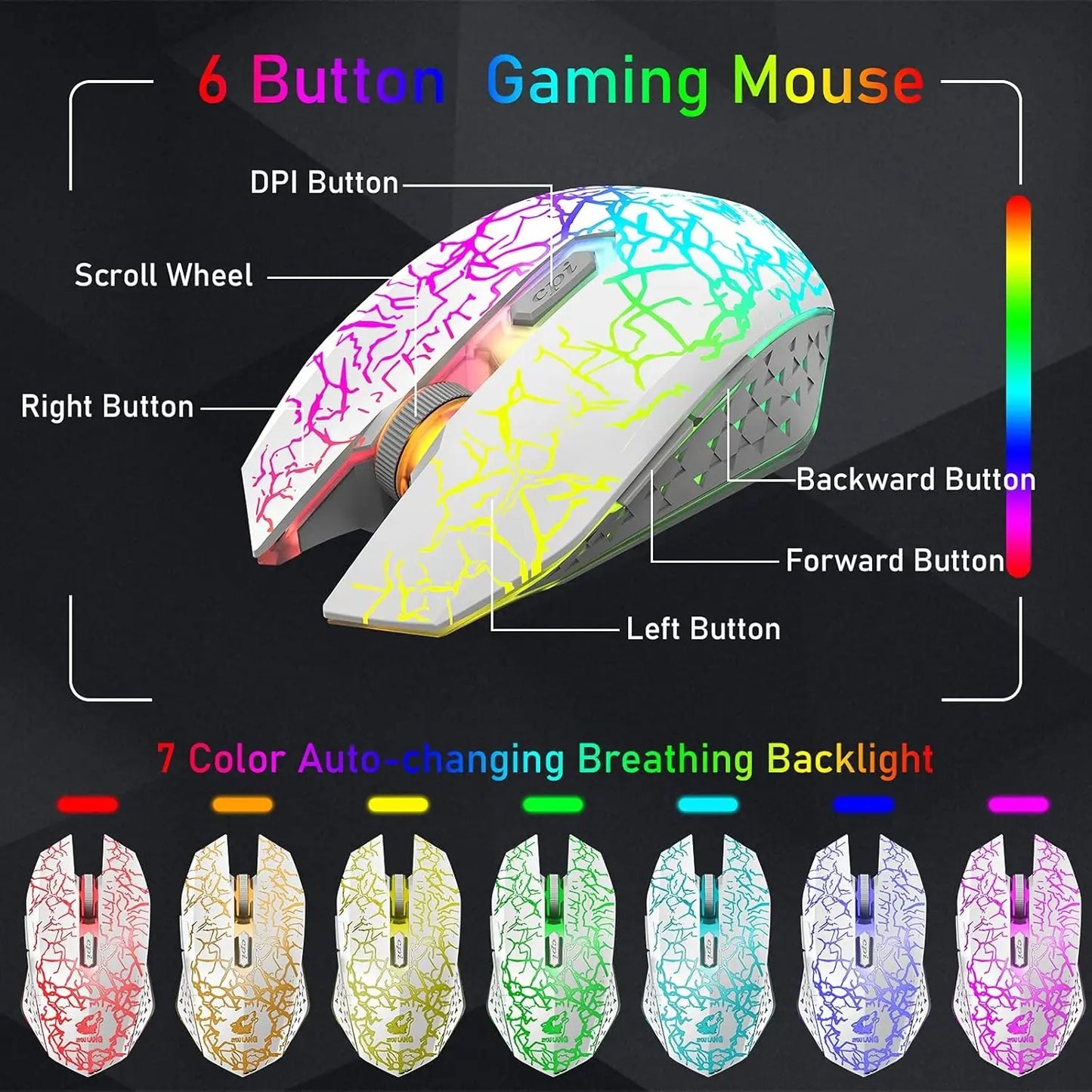 T61 Wireless 61-Key RGB Gaming Keyboard & Mouse Combo