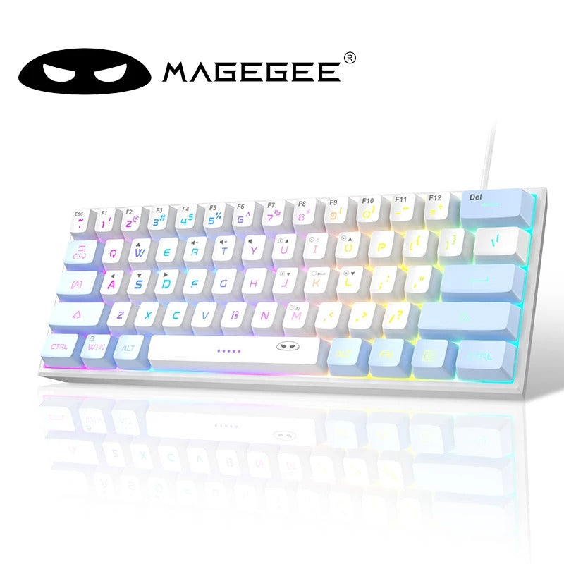 MageGee 60% Mini Gaming Keyboard, RGB Backlit 61-Key Compact